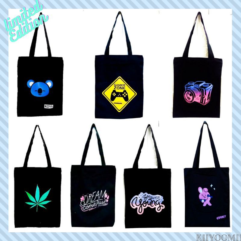 ( PART 2 TOTEBAG DRILL ) Tote bag totebag tas resleting LIMITED EDITION ADA RESLETING SABLON tas wanita pria BAHAN HALUS PREMIUM || Kiiyoomii ||