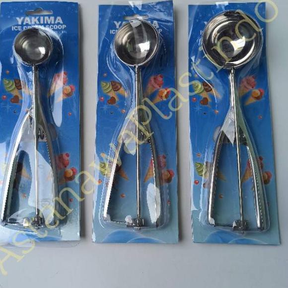 Promo 0ED Ice cream Scoup 4 5 6 cm Yakima scop sendok sekop scoop es krim stainless steel murah EY -