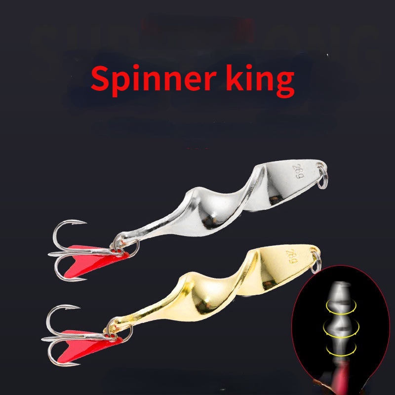 Umpan Pancing Hard Bait Bentuk Spiral Bahan Logam Berat 10g 14g 21g 28g