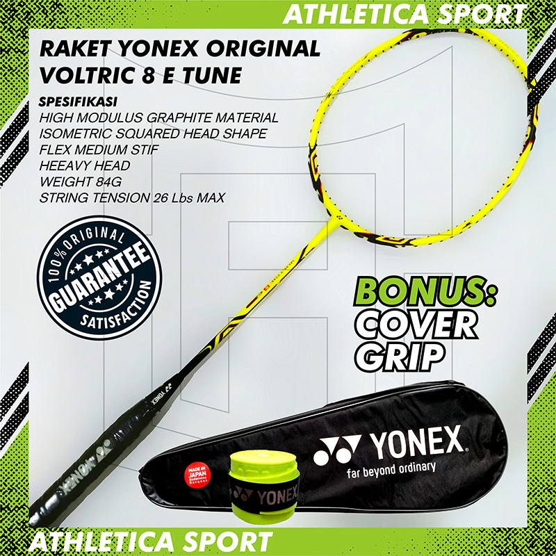 RAKET BADMINTON YONEX VOLTRIC 8 E TUNE ORIGINAL