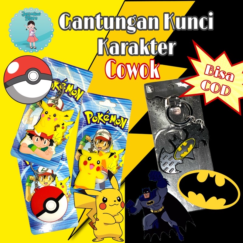 Gantungan Kunci Pokemon/Gantungan Kunci Pikachu Kunci Unik Lucu Pikachu/Gantungan Kunci Pokemon/Gantungan Kunci Pikachu