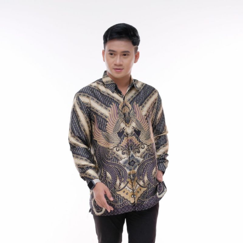 Kemeja Batik semi sutra Silky premium puring istimewa | Batik semi sutra terbaru