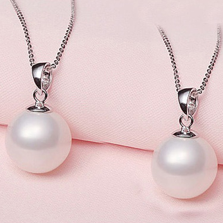 Fancyqube Elegant Simple Simulated Pearl Necklace Top Quality Necklace Silver