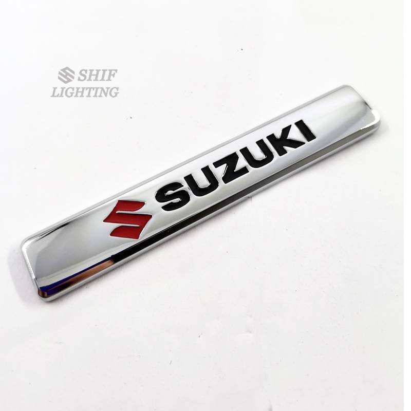 1pc Stiker Emblem Logo SUZUKI Bahan Metal Untuk Fender Samping Mobil SUZUKI