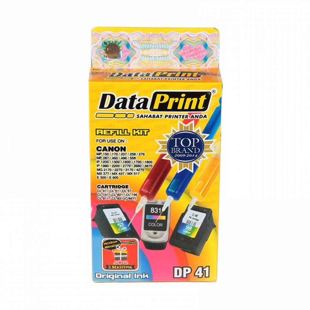 TINTA SUNTIK DATAPRINT REFILL CANON DP 40 BLACK HITAM DP 41 COLOR WARNA ORIGINAL