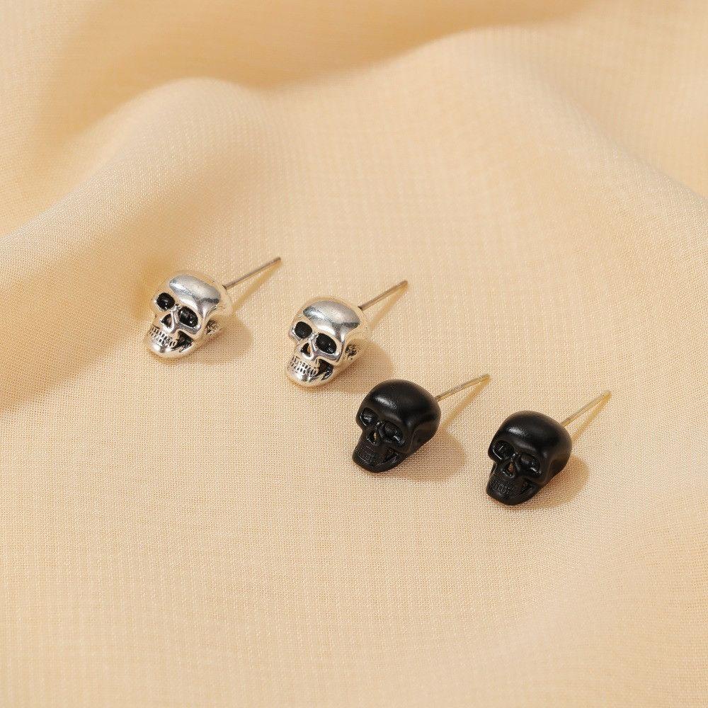 Preva Stud Earring Trend Kepala Hantu Tembaga Halloween