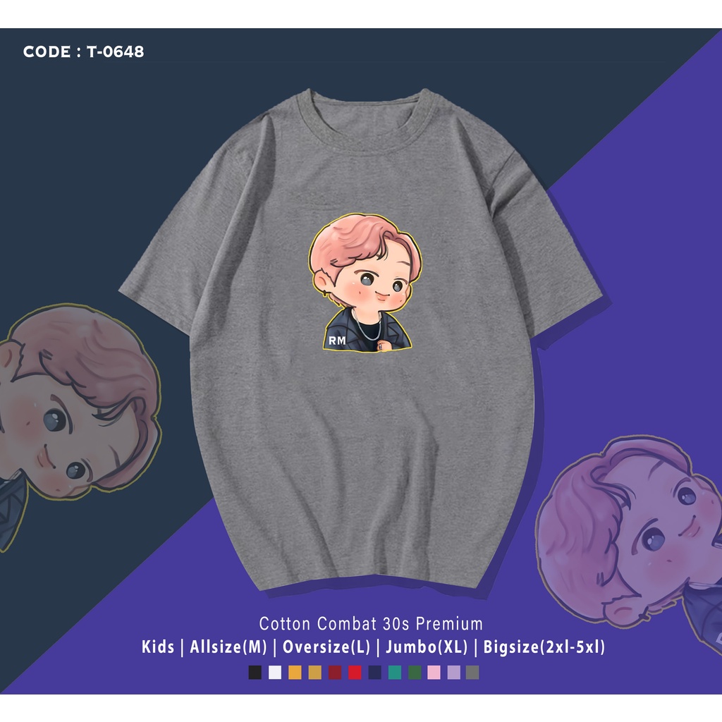 T-SHIRT / KAOS KPOP KARAKTER JUNGKOOK / RM / JHOPE / V / JIN / JIMIN / SUGA