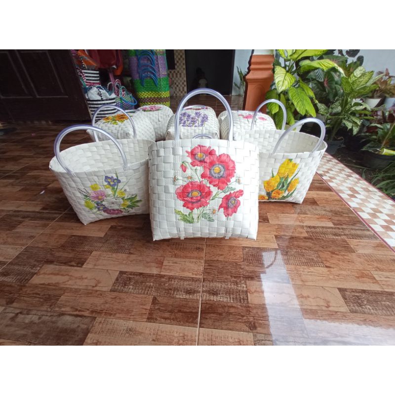 tas anyam deco mini, tas cantik, tas wanita, tas souvenir, tas hampers