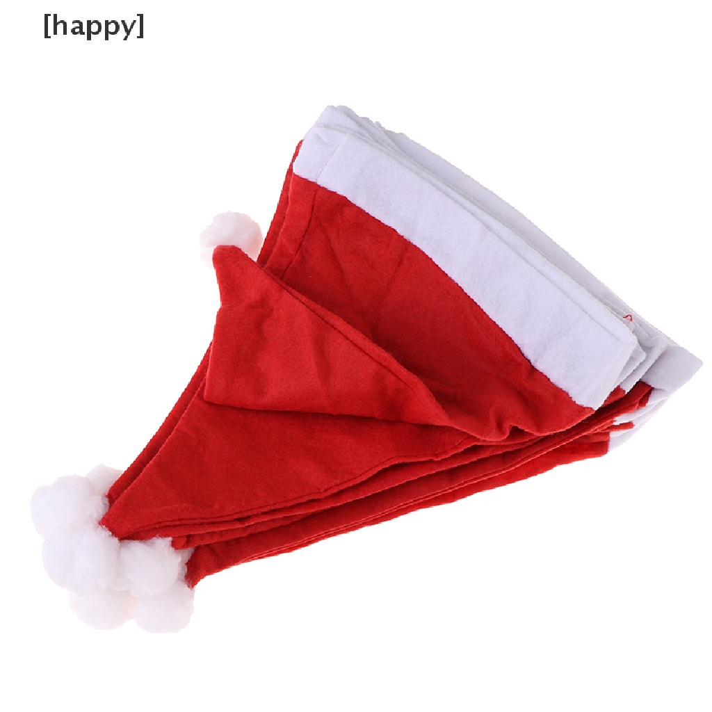 10pcs Topi Santa Claus Untuk Dekorasi Natal