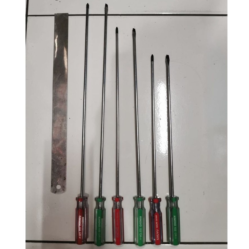 OBENG magnet plus (+) VIPER 4&quot; 5&quot; 6&quot; 8&quot; 12&quot; KINOVO minus (-) 5mm 10&quot; 14&quot; panjang 35cm 30cm 25cm 20cm