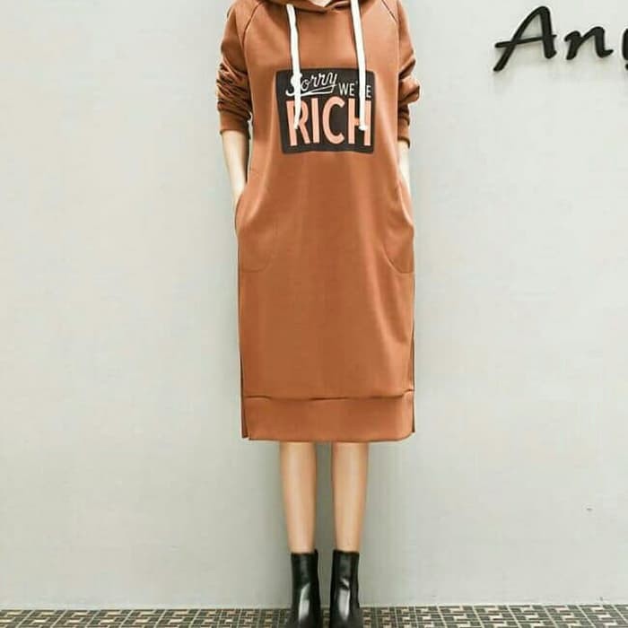 Dress Hoodie Sorry Rich | Dress Hoodie Jumbo Elisa