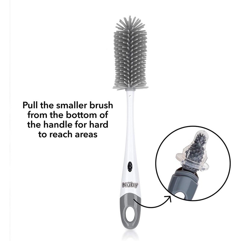 Nuby Silicone Bottle Brush - Sikat Botol Silikon