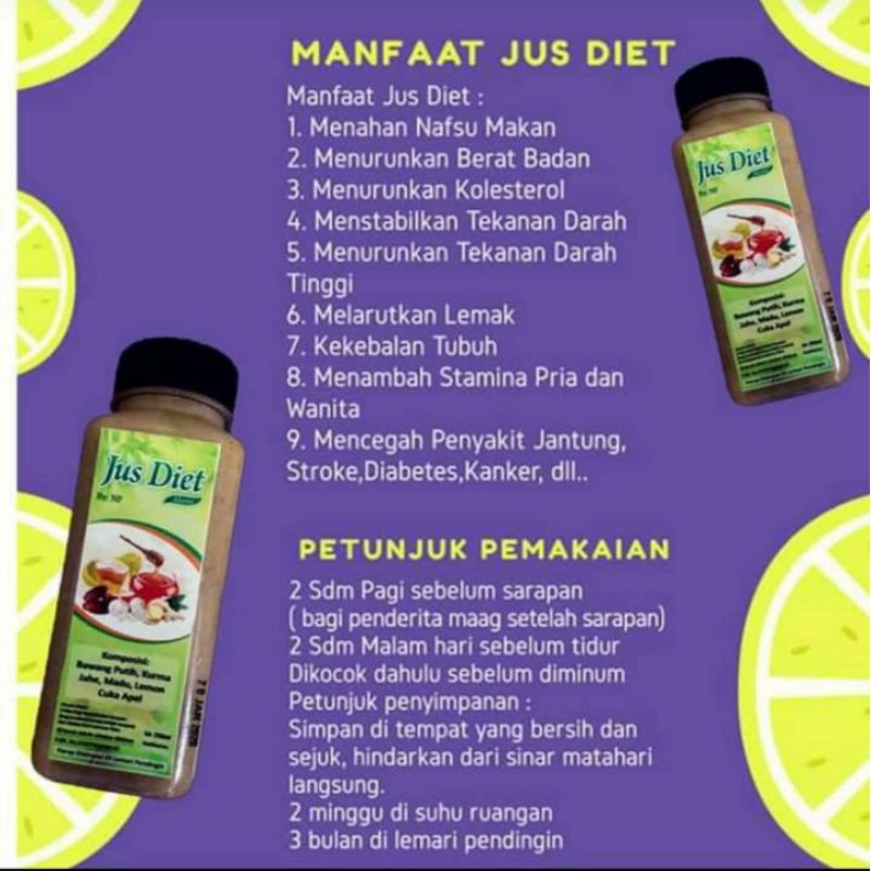 

jus diet kemasan botol 500ml