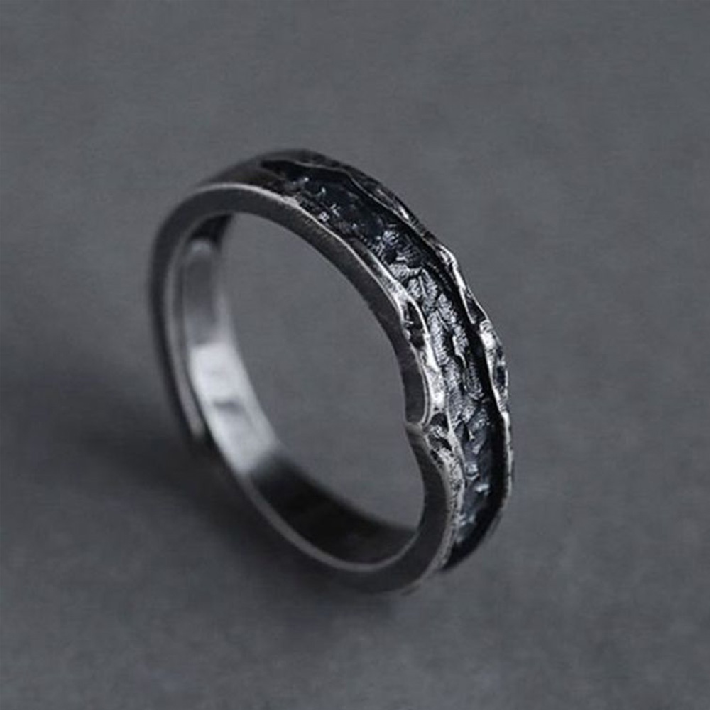 1pc Cincin Model Terbuka Desain Abyss Gaya Vintage Untuk Pria Dan Wanita