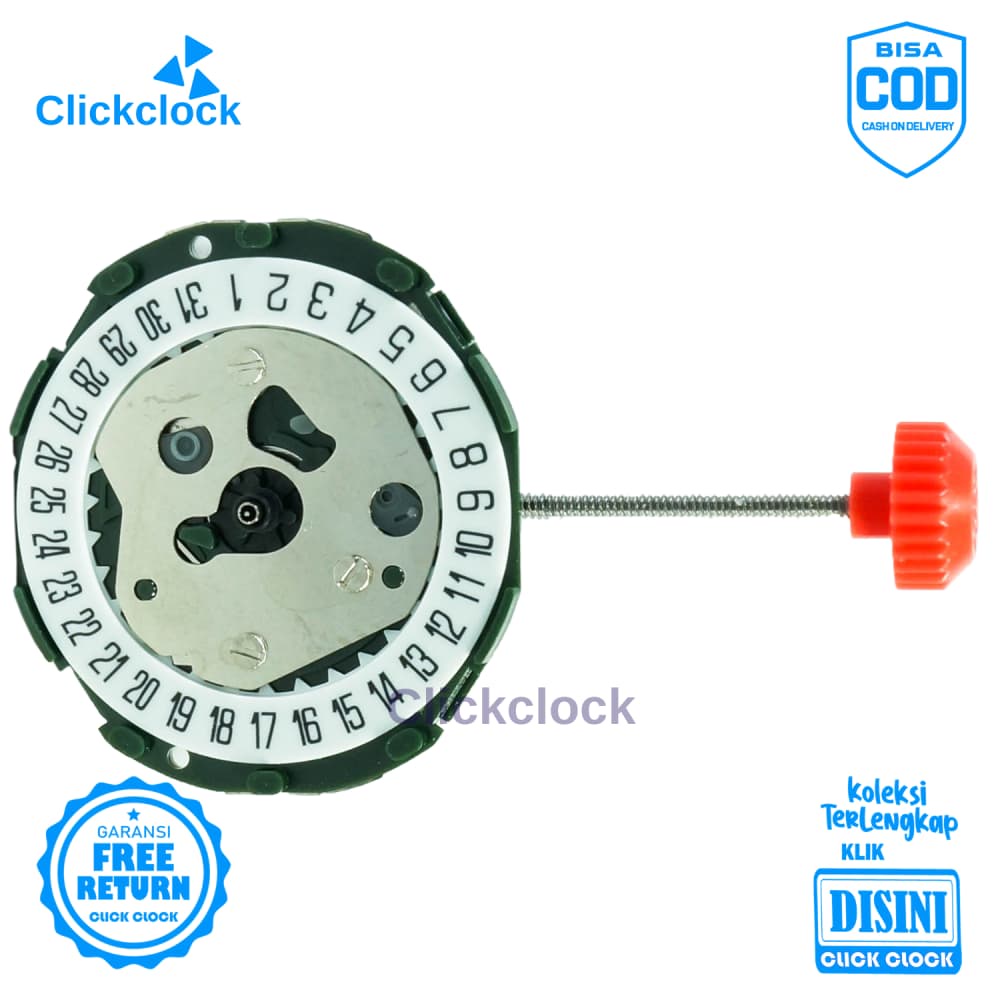 Mesin Jam Tangan Tgl Quartz Watch Movement  Miyota 2015-6 Tgl Diangka 3 Murah Tanggal