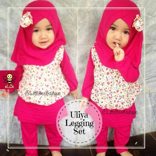 Sale Baju Anak Perempuan, Baju Muslim Balita, Baju Anak Casual - 1-2 tahun, Ungu