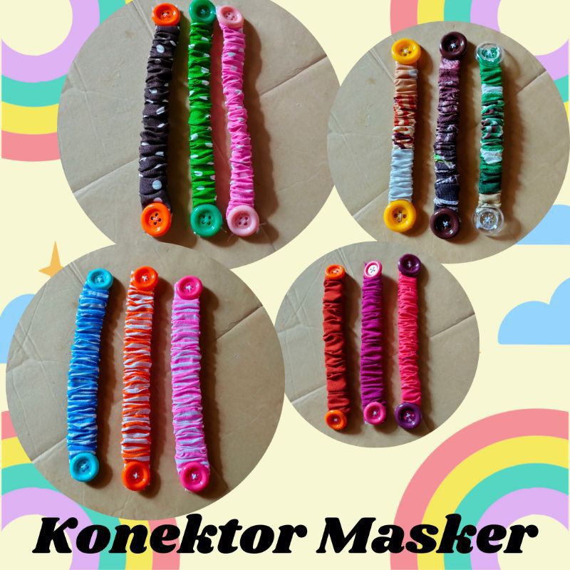 [ bisa COD -] ~ 1 pc KONEKTOR MASKER KAIN KONEKTOR HIJAB MASKER