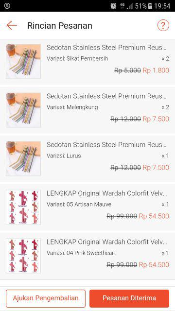 Sedotan Stainless Steel Premium Reusable Lurus Dan Melengkung