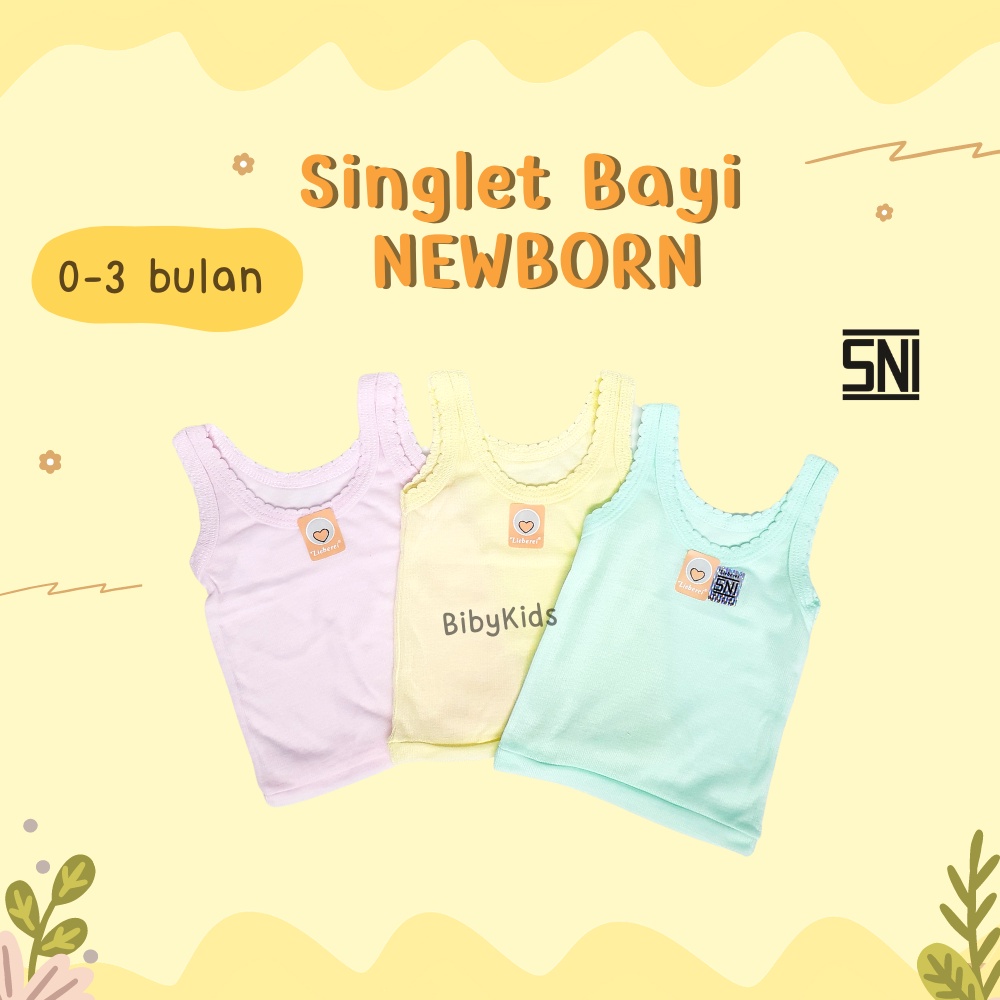 HALUS SNI Singlet Kutung Bayi Baru Lahir Perlengkapan Baby Kaos Dalam Baju Newborn Murah Online