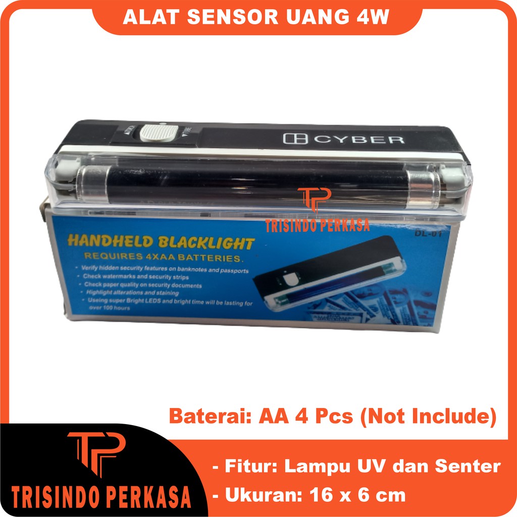 Lampu Money Detector / Sensor Uang / Alat Deteksi Uang Palsu DL-01 Ultraviolet Mini Portable