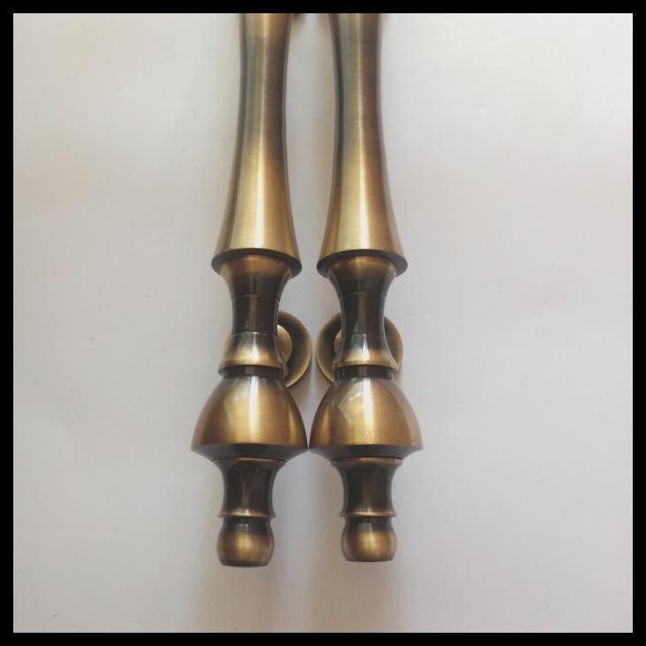HANDLE PINTU KUNINGAN DAHLIA 35CM ANTIK