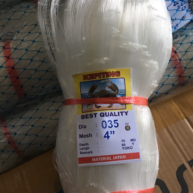 Jaring ikan / senar tasi 4 x 035 kepiting