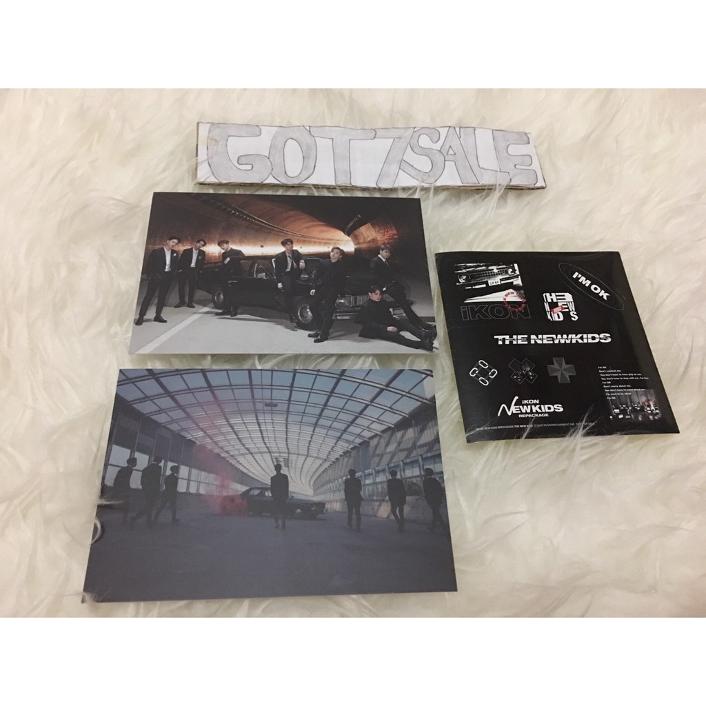 IKON NEW KIDS REPACKAGE ALBUM " THE NEW KIDS " POSTCARD DAN STICKER