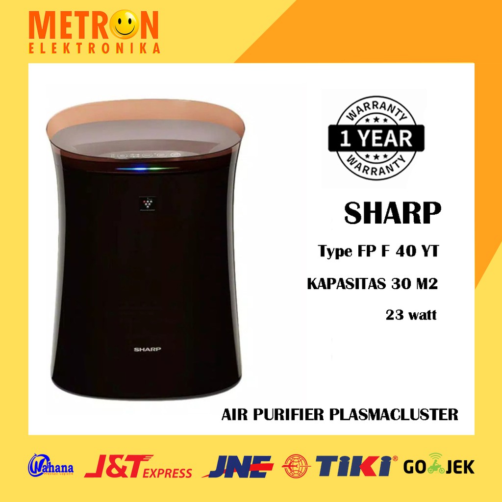 SHARP FP F 40 YT AIR PURIFIER PLASMACLUSTER / PEMBERSIH UDARA / FPF40YT