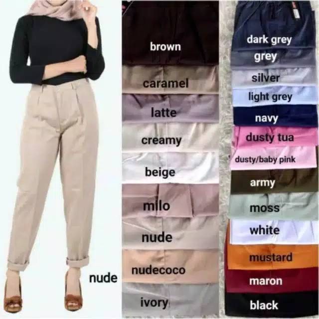  Bayar D Tempat Baggy pants Bahan  American  Drill  Celana  