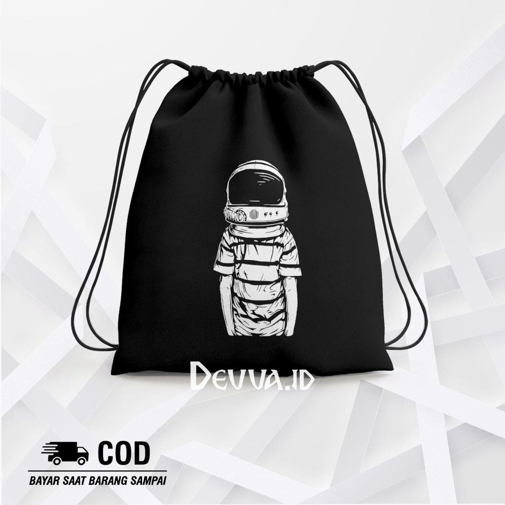 Tas Serut Astronout String Bag Bts Muat Banyak Barang Ukuran 36 X 31 Cm | Devva.Id