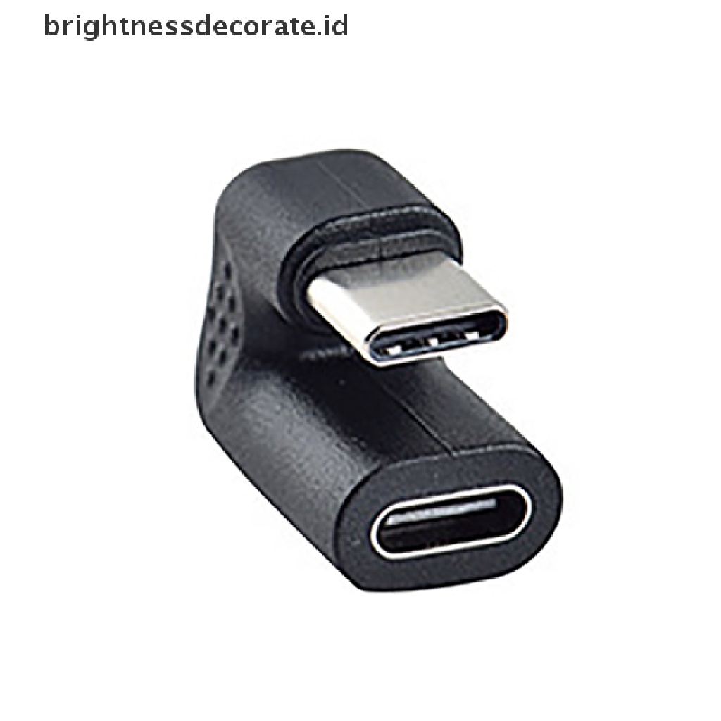 Adapter Konverter Sudut Kanan 180 Derajat Usb 3.1 Tipe C Male Ke Female Usb-C