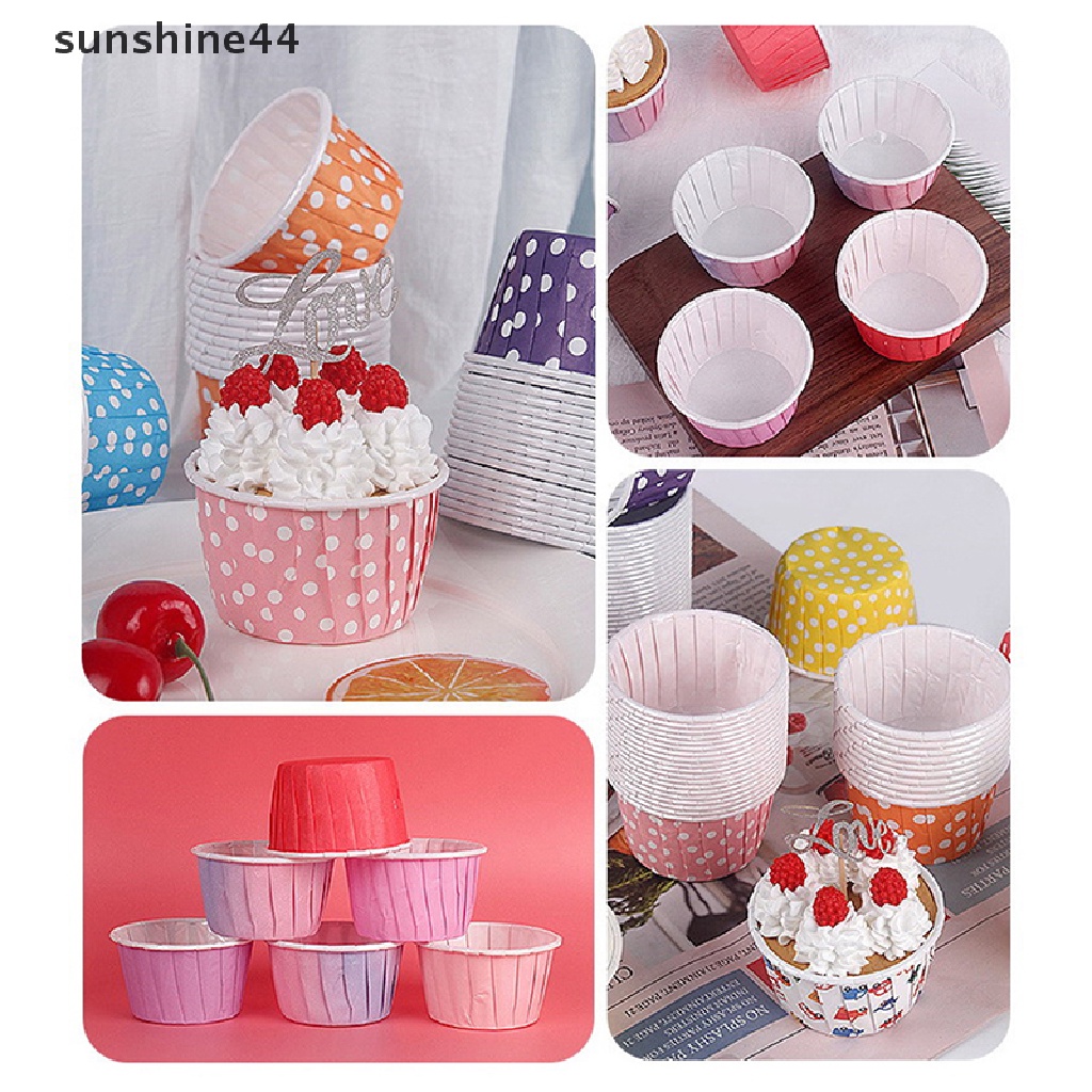 Sunshine 50pcs Kertas Pembungkus Cupcake / Muffin