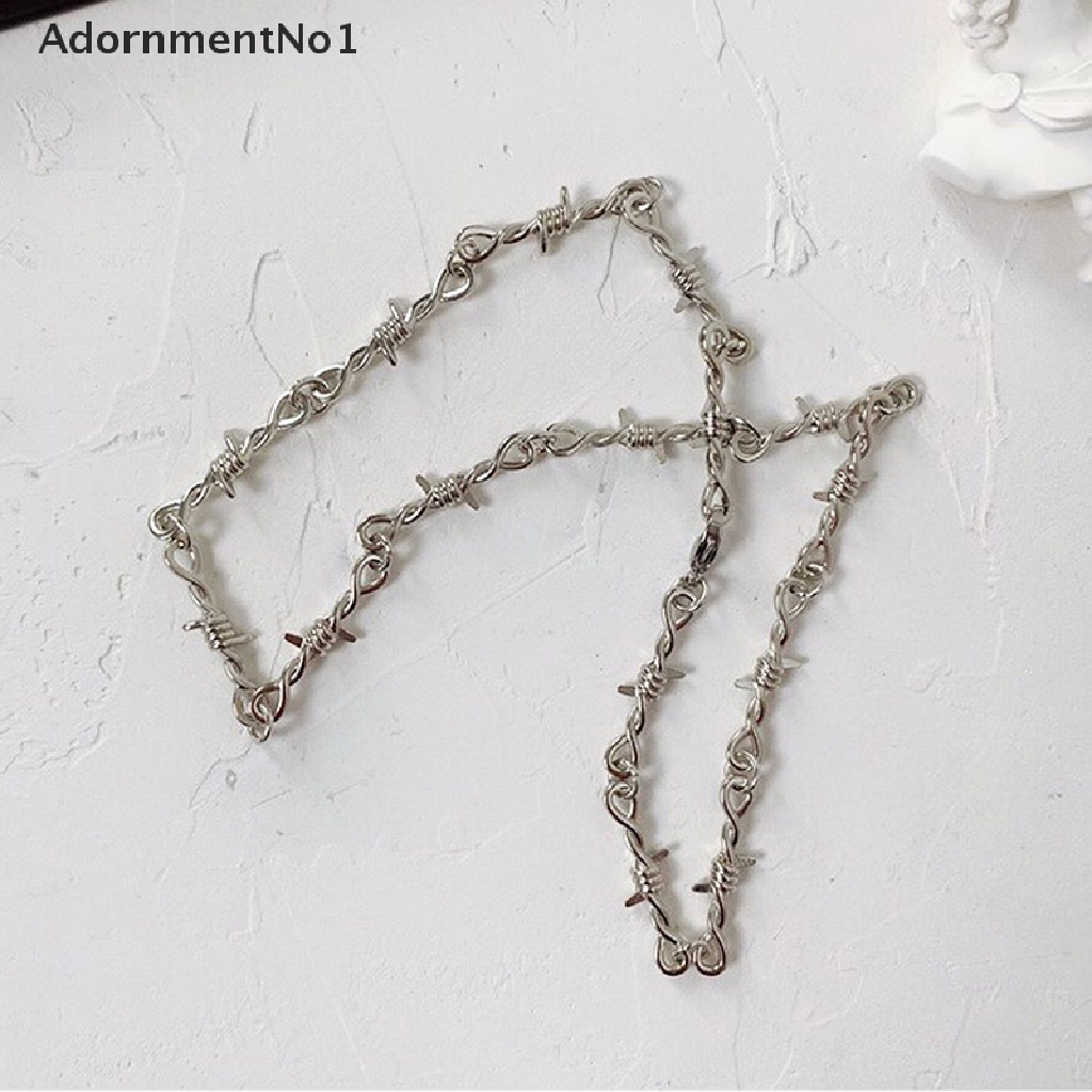 (AdornmentNo1) Kalung / Gelang Kawat Gaya Punk Hip hop Untuk Pria / Wanita