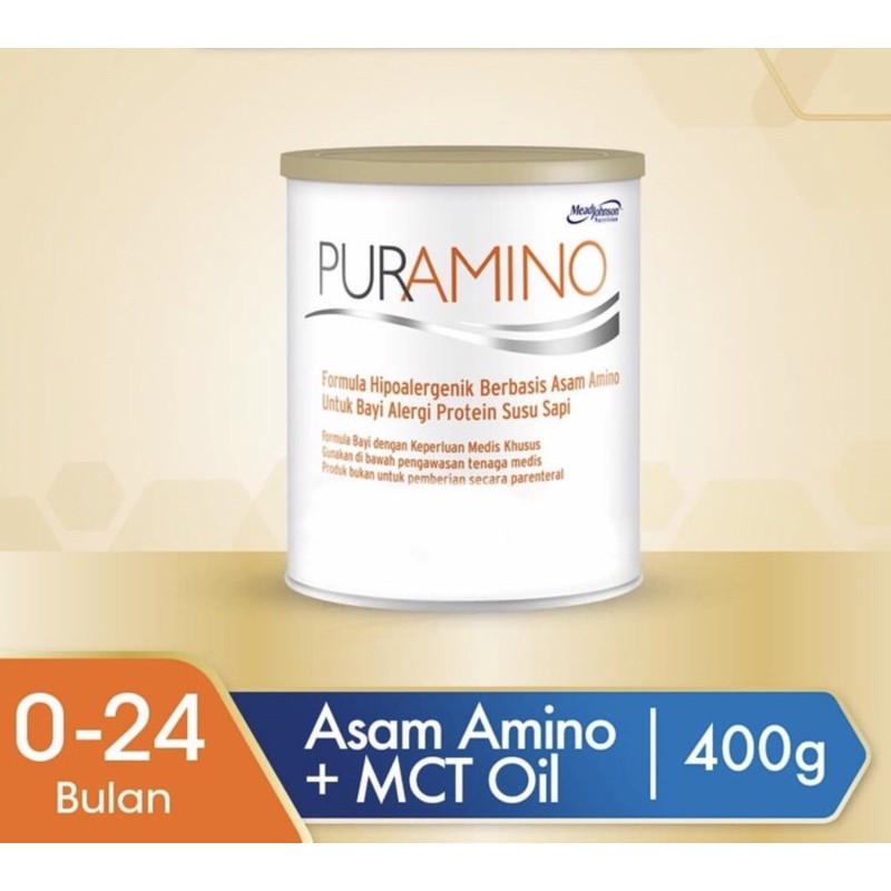 Puramino 400 gram ( susu nutrisi khusus bayi alergi susu sapi )