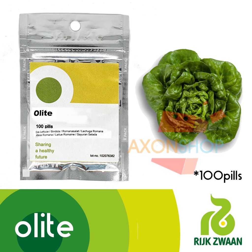 Benih RZ Olite Cos Lettuce 100 Pills Little Gem Rijk Zwaan Selada Romaine Romaine