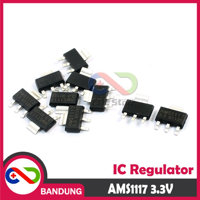 [COD BAYAR DI TEMPAT] AMS1117 3.3 SOT-223 1A VOLTAGE REGULATOR 3.3V IC