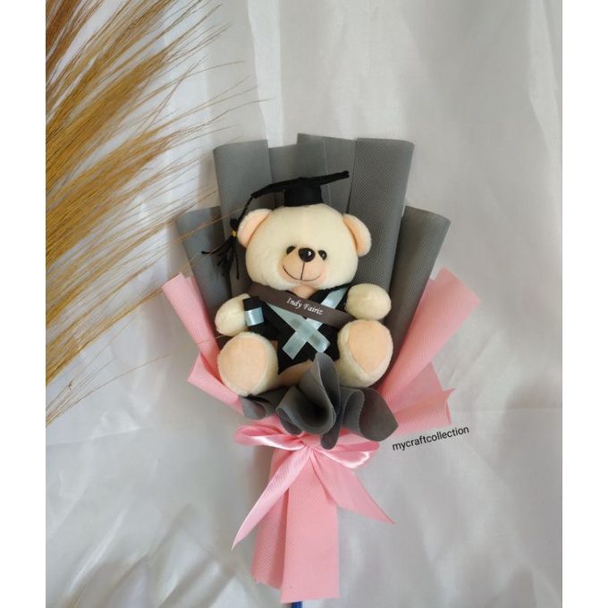 Ready Stok Buket bucket Boneka Bouquet Boneka Wisuda untuk Hadiah/Kado Wisuda Free kardus packing Fr