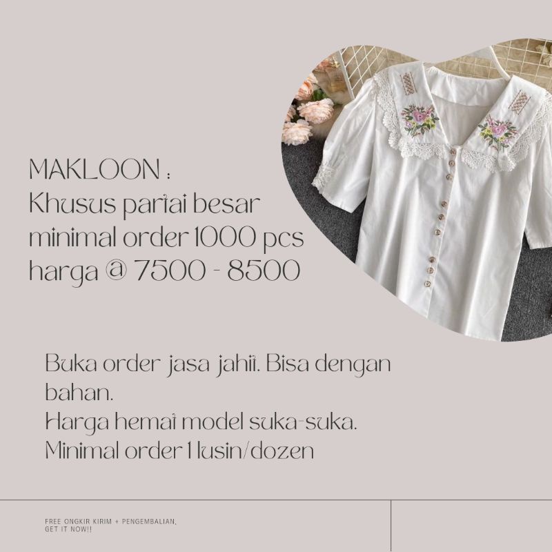 "Promo murah"Jasa jahit konveksi tunik/dress/abaya simpel min 30 pcs harga @30. min 12pcs harga @40