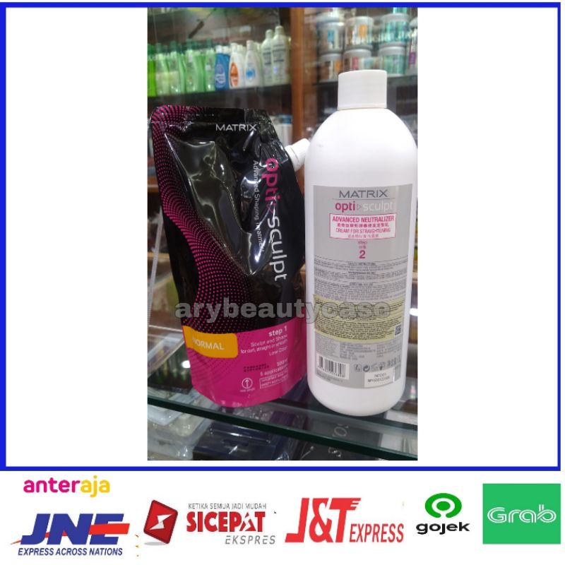 Matrix opti sculpt Smoothing rambut obat pelurus rambut sepasang step 1 dan step 2 Normal