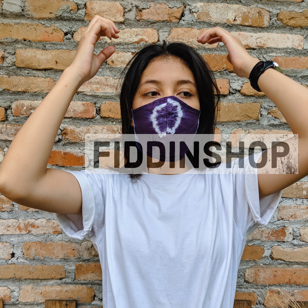 Masker Tie Dye Rayon Handmade Tie Dye ear loop Head Loop Mask Termurah Grosir Nyaman 2 Lapis 2 Layer