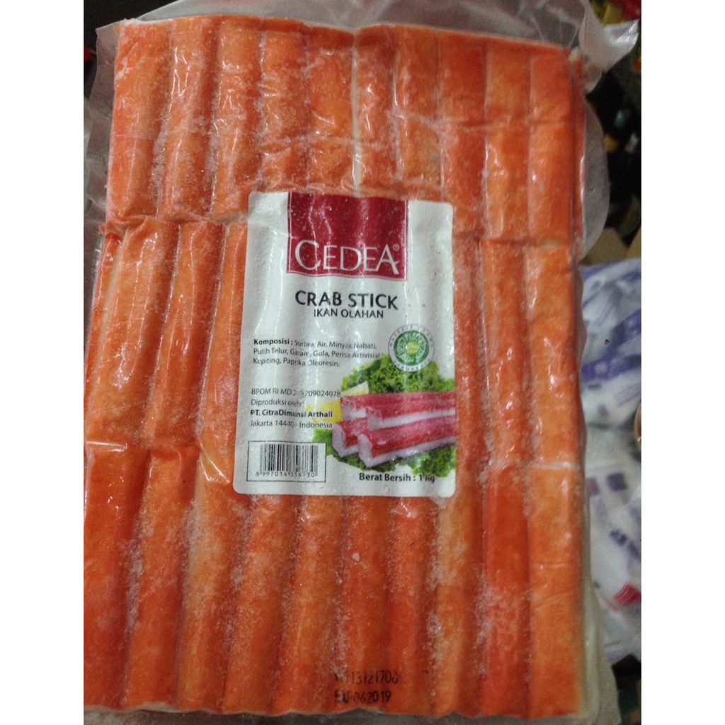 Cedea Imitation Crab Stick 1000 Gr Ikan Olahan Rasa Kepiting 1 Kg Kiloan Shabu - Shabu Steamboat