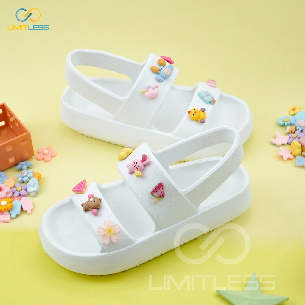 Sandal Gunung Wanita Korea Lalisa Limitless Sendal Tali Wanita EVA Empuk Elegant Sepatu Sandal Wanita Slip On Outdoor