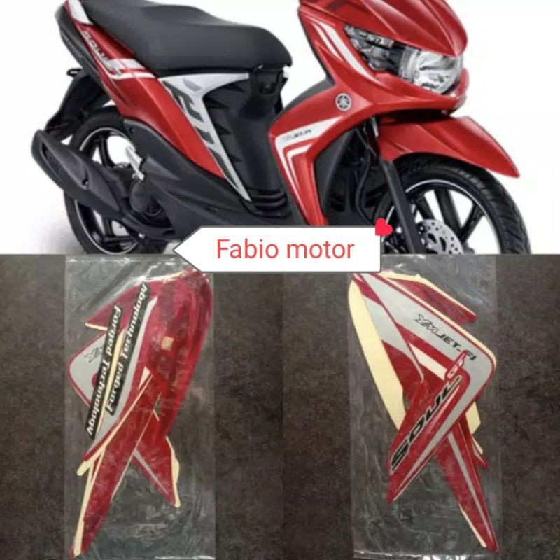 Striping Stiker & list body Yamaha Mio soul GT 2014 merah