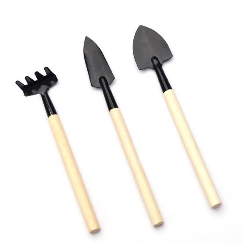 D434 os Alat berkebun mini set 3 in 1 garden tools sekop taman kebun tanaman cangkul hoe sawah farmers bajak