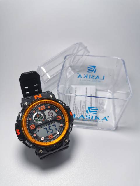 Jam tangan digital Pria Sporty water Resist Lasika 613