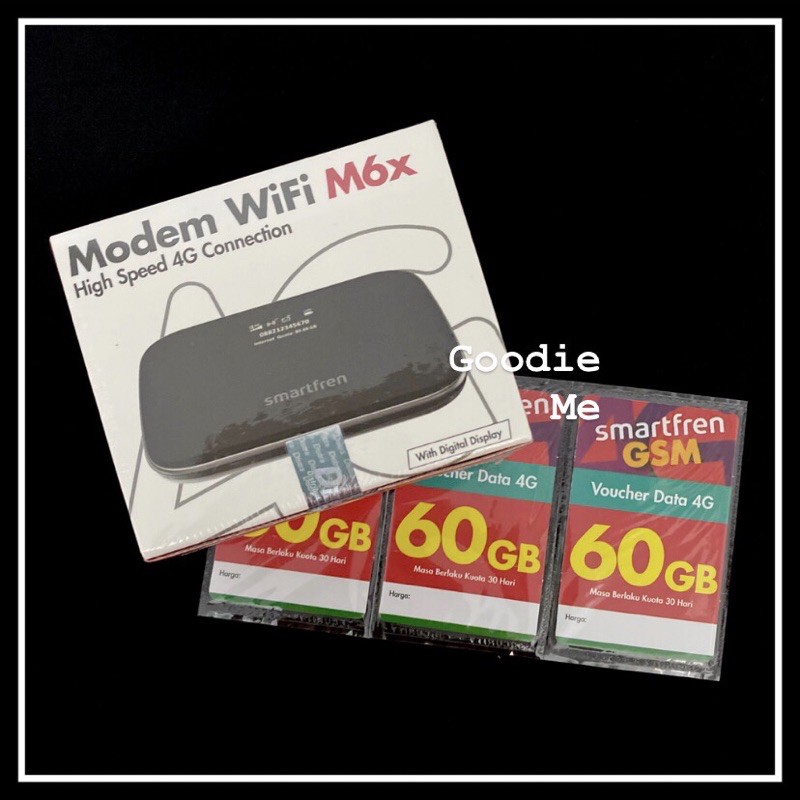 [NEW] SMARTFREN MODEM WIFI M6X HIGH SPEED 4G CONNECTION BONUS 3 VOUCHER DATA 60GB SEGEL SEALED ORI