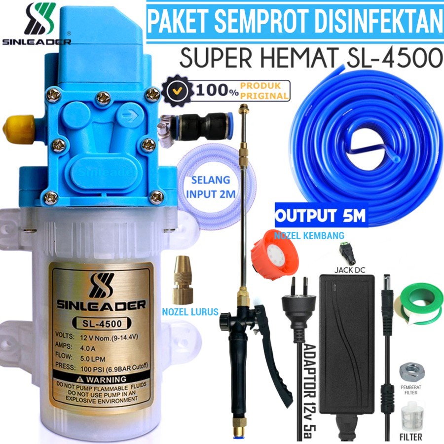 PAKET SEMPROTAN DISINFEKTAN SUPER HEMAT SL 4500 140PSI 70W