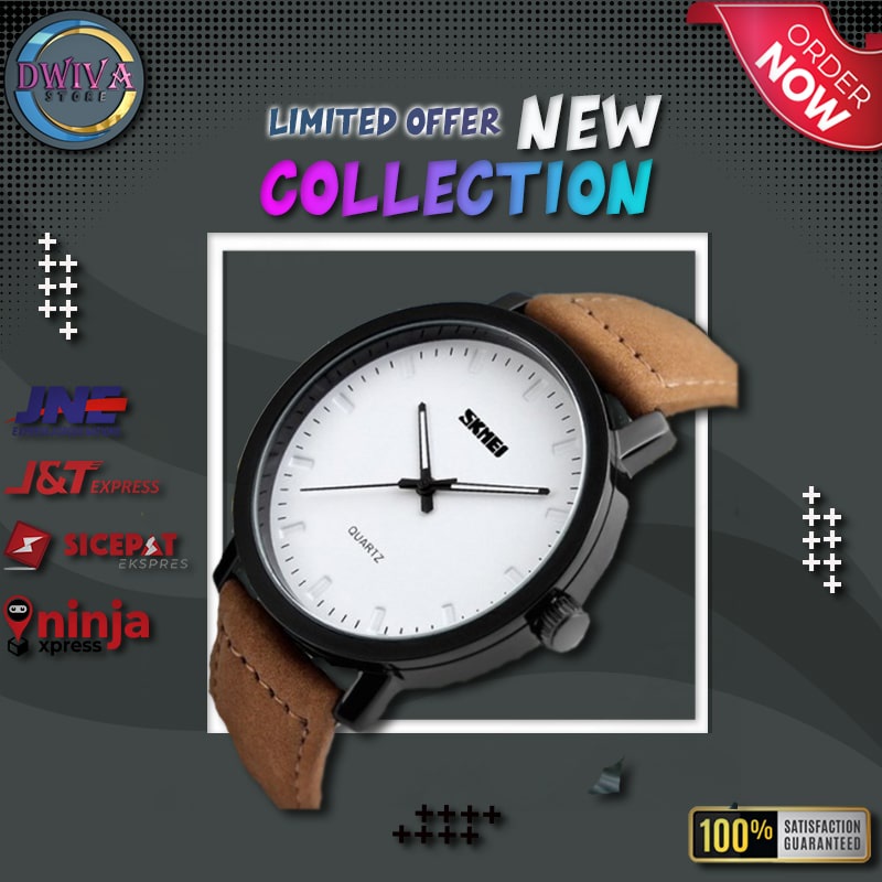 Jam Tangan Pria Casual Kulit Anti Air Keren Casio Jam Tangan SKM original