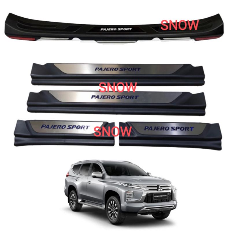 Paket Sillplate Samping Belakang All New Pajero 2021 2022 2023 2024 Up Hitam Reflektor