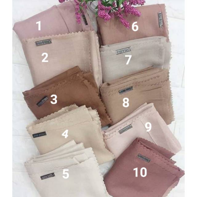 [Bestseller] Glowing Umama Hijab Segiempat - Jilbab Polos - Cotton Lurex